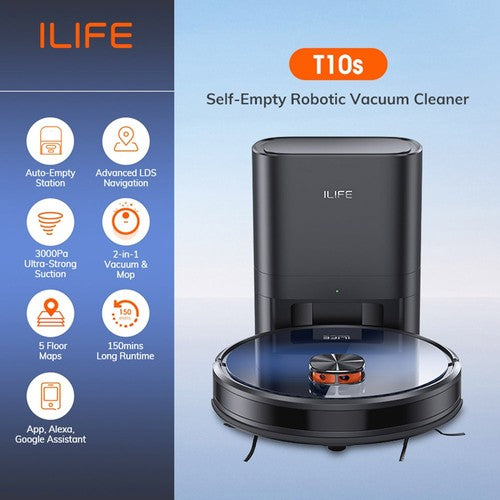 Aspirateur robot ILIFE T10s, aspirateur 2 en 1
