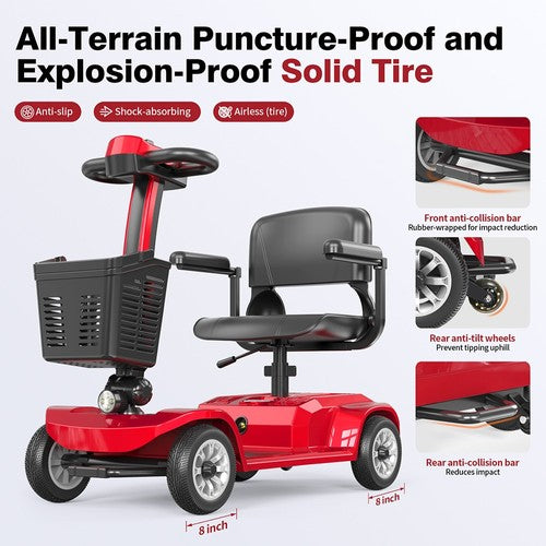 Trottinette électrique Unificare Lucas Pro à quatre roues, moteur 180 W, 24 V 12 Ah