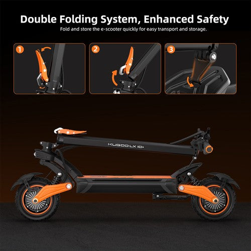 Trottinette électrique Kugoo LX10+, 2 moteurs 1400 W, 60 V 20,8 Ah