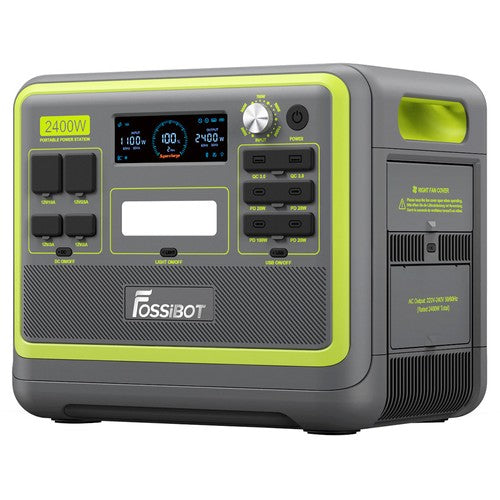 Centrale électrique portable FOSSiBOT F2400, batterie LiFePO4 2048 Wh, générateur solaire de 2400 W