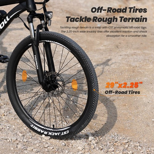 Vélo électrique tout-terrain Touroll U1 29 pouces avec moteur 250 W, 36 V 13 Ah