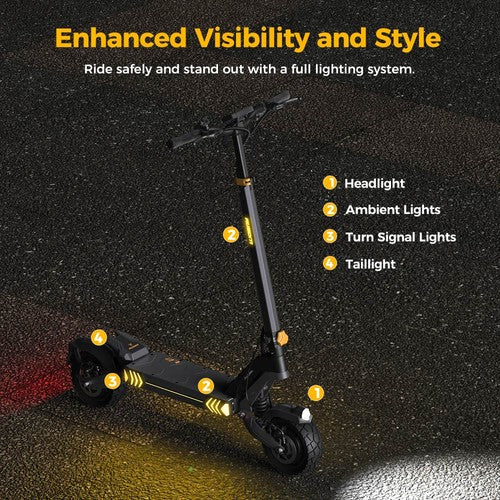 Trottinette électrique Ausom L2, moteur 2 x 800 W, 48 V, 15,6 Ah