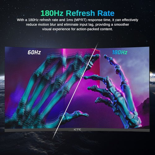 Moniteur de jeu incurvé KTC H27S17 27 pouces 1500R QHD 2560 x 1440 16:9 ELED 180 Hz