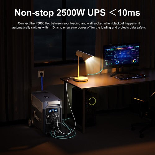 Centrale électrique portable FOSSiBOT F3600 Pro, batterie LiFePO4 3 840 Wh, extension max. 11 520 Wh, 3 600 W