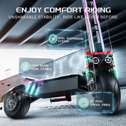 Trottinette électrique FENGQS GT9, moteur 3500 W x 2, 60 V 38 Ah