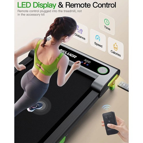 Tapis de marche inclinable Akluer 480L-A, tapis de course sous le bureau de 2,5 CV avec télécommande