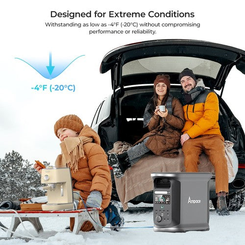 Centrale électrique portable Ampace Andes 1500, 1 462 Wh LiFePO4, 2 400 W