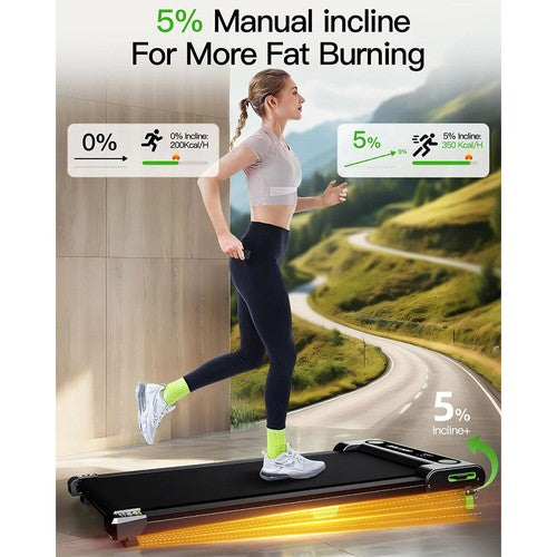 Tapis de marche inclinable Akluer 480L-A, tapis de course sous le bureau de 2,5 CV avec télécommande