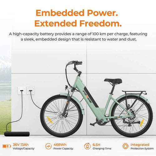 Vélo électrique Foride Roamer 1, moteur 250 W, 36 V, 13 Ah