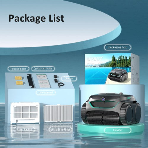 Aspirateur robot de piscine sans fil WYBOT C2 Vision
