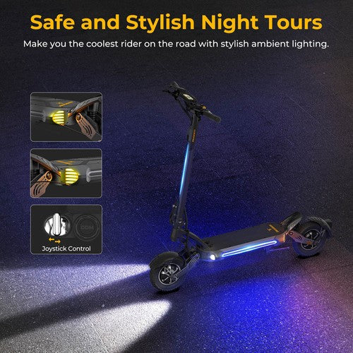 Trottinette électrique Ausom SR1, moteur 2 x 1 000 W, 52 V, 20,8 Ah