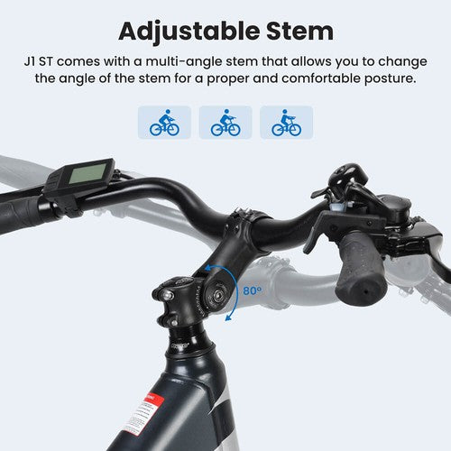 Vélo électrique Touroll J1 ST 27,5 pouces avec moteur 250 W 36 V 15,6 Ah