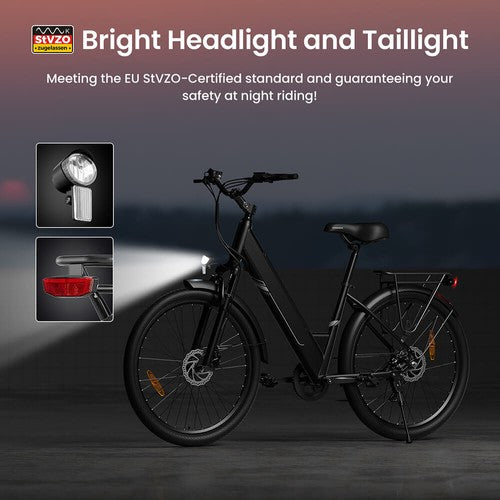 Vélo électrique Touroll J1 Pro, moteur 250 W, 36 V, 15,6 Ah