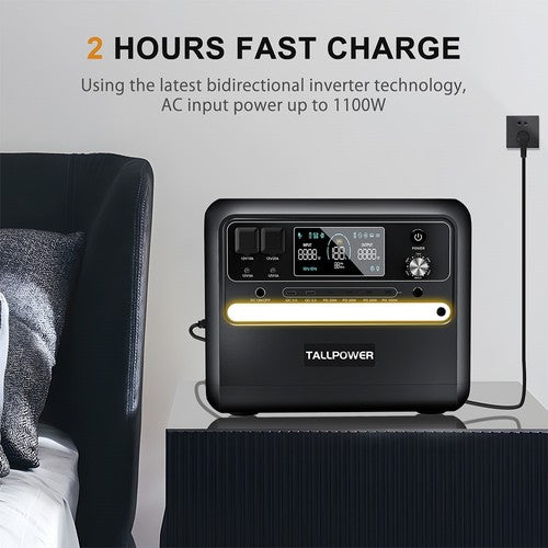Centrale électrique TALLPOWER V2400, générateur solaire LiFePo4 2 160 Wh