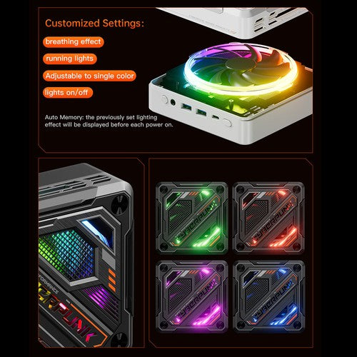 Mini PC AOOSTAR GOD88, AMD Ryzen 7 8845HS 8 cœurs, 5,1 GHz max., 32 Go de RAM DDR5, SSD 1 To