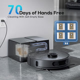 Aspirateur robot Teendow D65S MAX, vidange automatique après 70 jours, pression d'air de 6 000 Pa