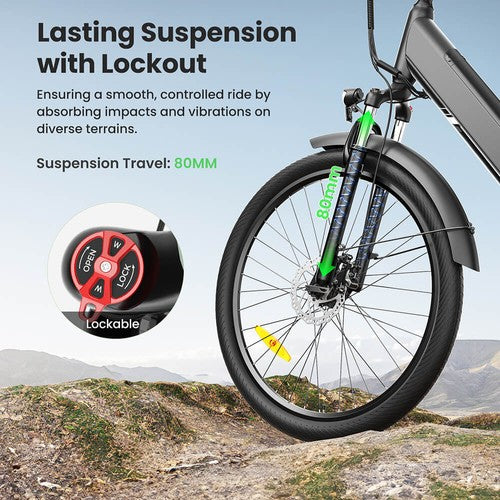 Vélo électrique Touroll J1 Pro, moteur 250 W, 36 V, 15,6 Ah