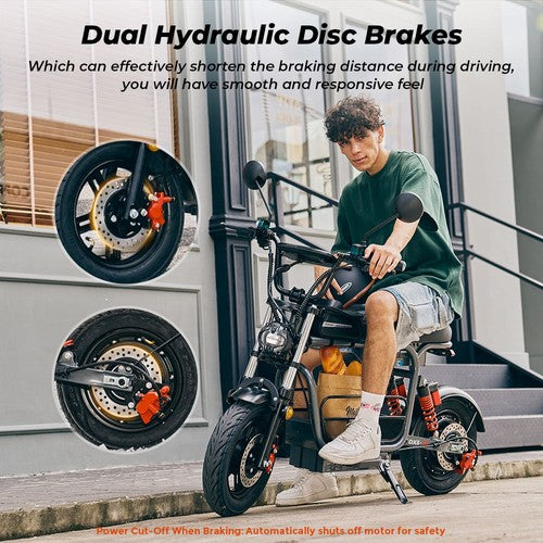 Trottinette électrique iScooter DX5, moteur 1500 W, 48 V, 15,6 Ah