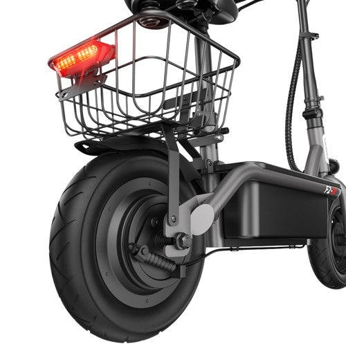 Trottinette électrique iScooter F2 500 W avec siège et panier arrière