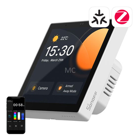 Panneau de contrôle intelligent Matter WiFi/Bluetooth/ZigBee Sonoff NSPanel Pro