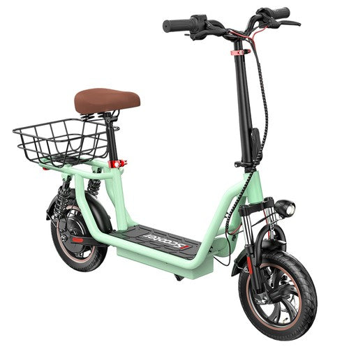 Trottinette électrique iScooter i12 avec siège et panier arrière, 500 W