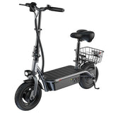 Trottinette électrique iScooter F2 500 W avec siège et panier arrière