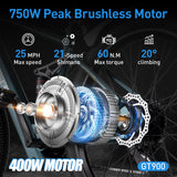 Vélo électrique Aairsk GT900, moteur 400 W, batterie 36 V 13 Ah