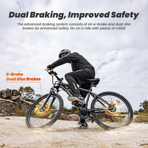 Vélo électrique tout-terrain Touroll U1 26 pouces, moteur 250 W, 36 V, 13 Ah