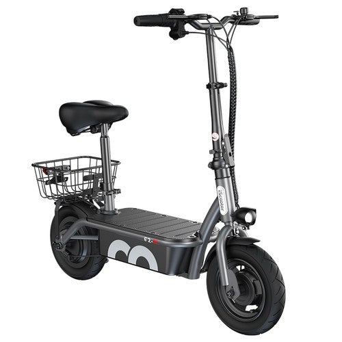 Trottinette électrique iScooter F2 500 W avec siège et panier arrière