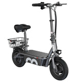 Trottinette électrique iScooter F2 500 W avec siège et panier arrière
