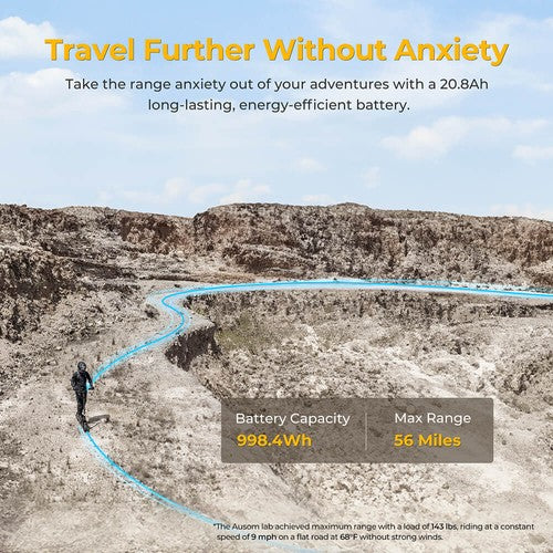 Trottinette électrique Ausom L2 Max, moteur 1000 W, 48 V, 20,8 Ah