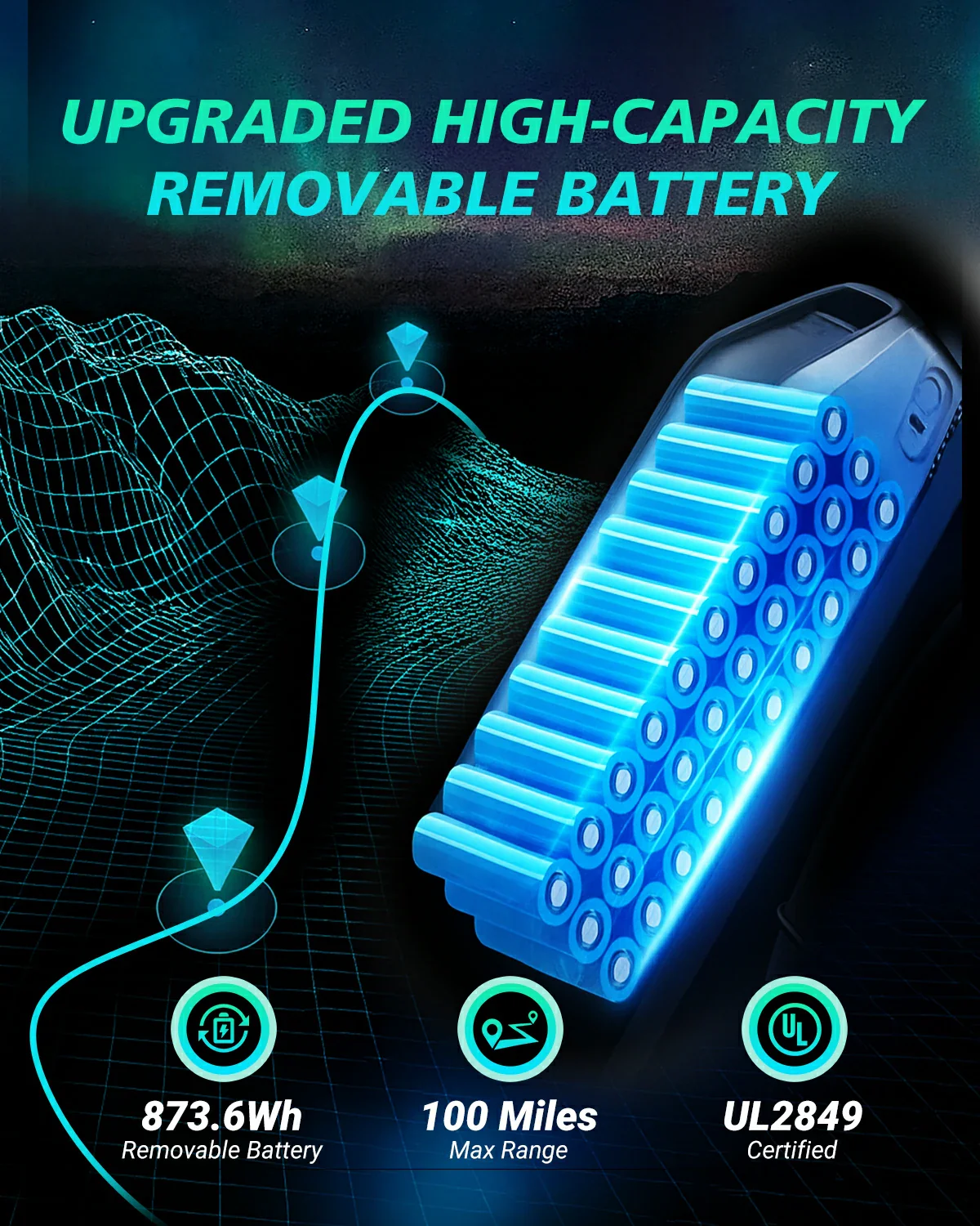 Vélo électrique tout-terrain longue autonomie DYU M20