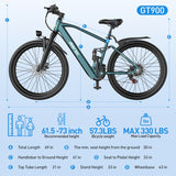 Vélo électrique Aairsk GT900, moteur 400 W, batterie 36 V 13 Ah