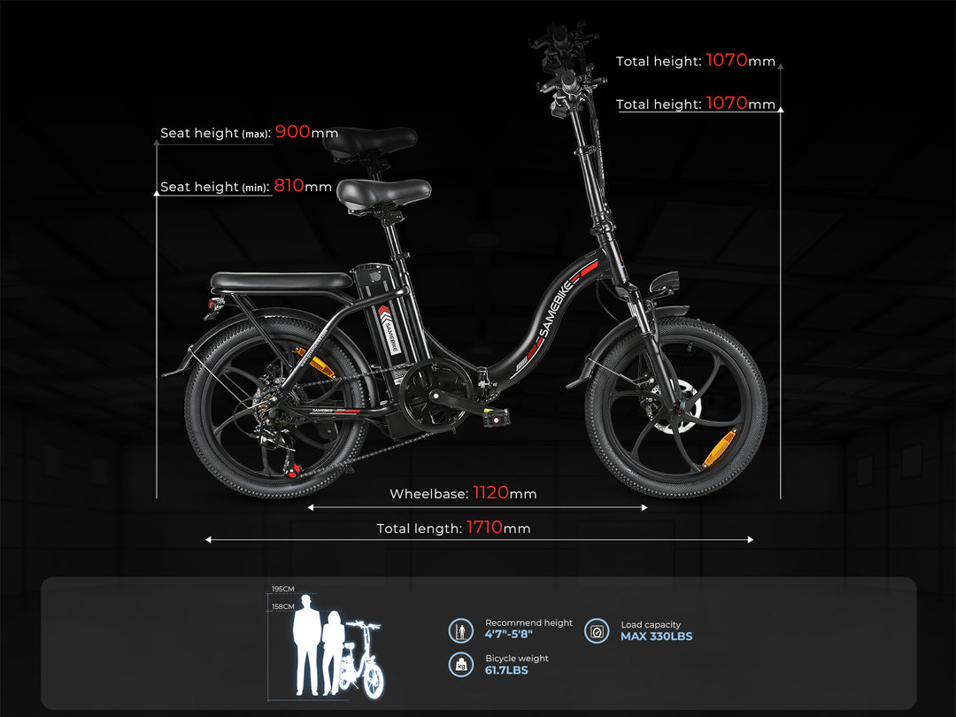 Vélo électrique SAMEBIKE CY20 350W 12Ah