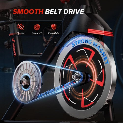 Vélo d'exercice magnétique MERACH S38, charge maximale de 136 kg