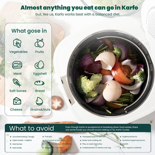 Composteur électrique de cuisine Karfo UF006-EC
