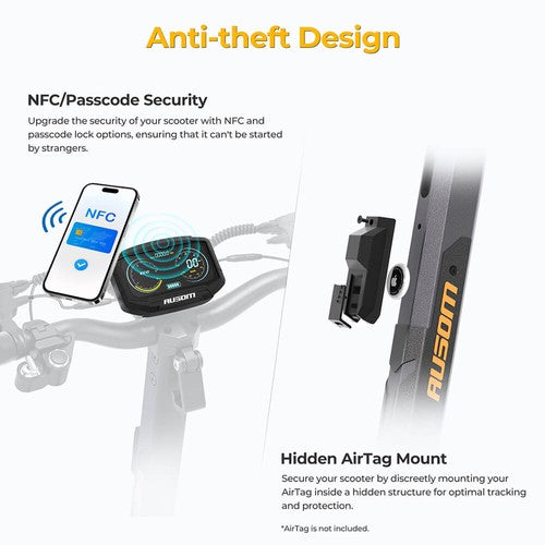 Trottinette électrique Ausom L2 Max, moteur 1000 W, 48 V, 20,8 Ah