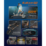 Trottinette électrique pliable KuKirin G2 2025, mise à niveau 800 W