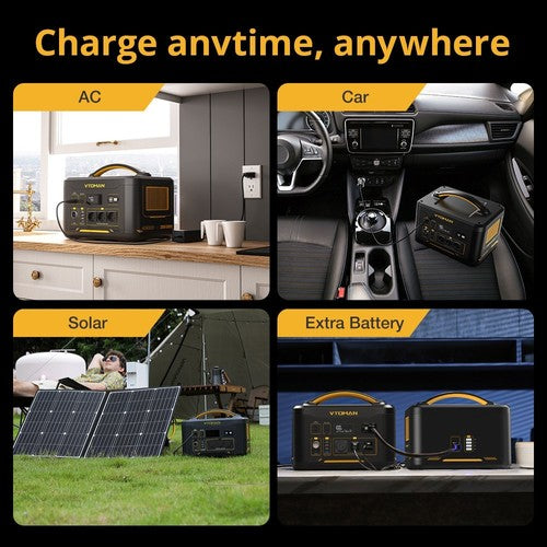 Station d'alimentation portable VTOMAN JUMP 1500X, 828 Wh