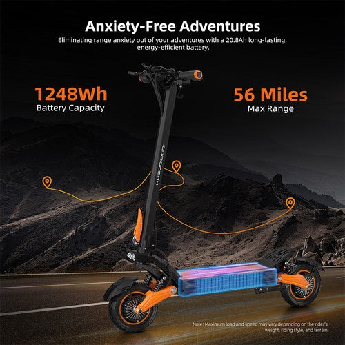 Trottinette électrique Kugoo LX10+, 2 moteurs 1400 W, 60 V 20,8 Ah