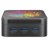 Mini PC RUPA HSI-100MINI, Intel N100 4 cœurs, 3,4 GHz max., 12 Go de RAM, SSD 512 Go