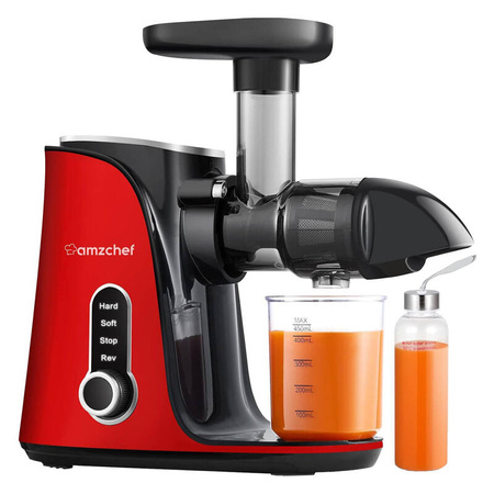 Extracteur de jus à vitesse lente AMZCHEF GM3001-RD