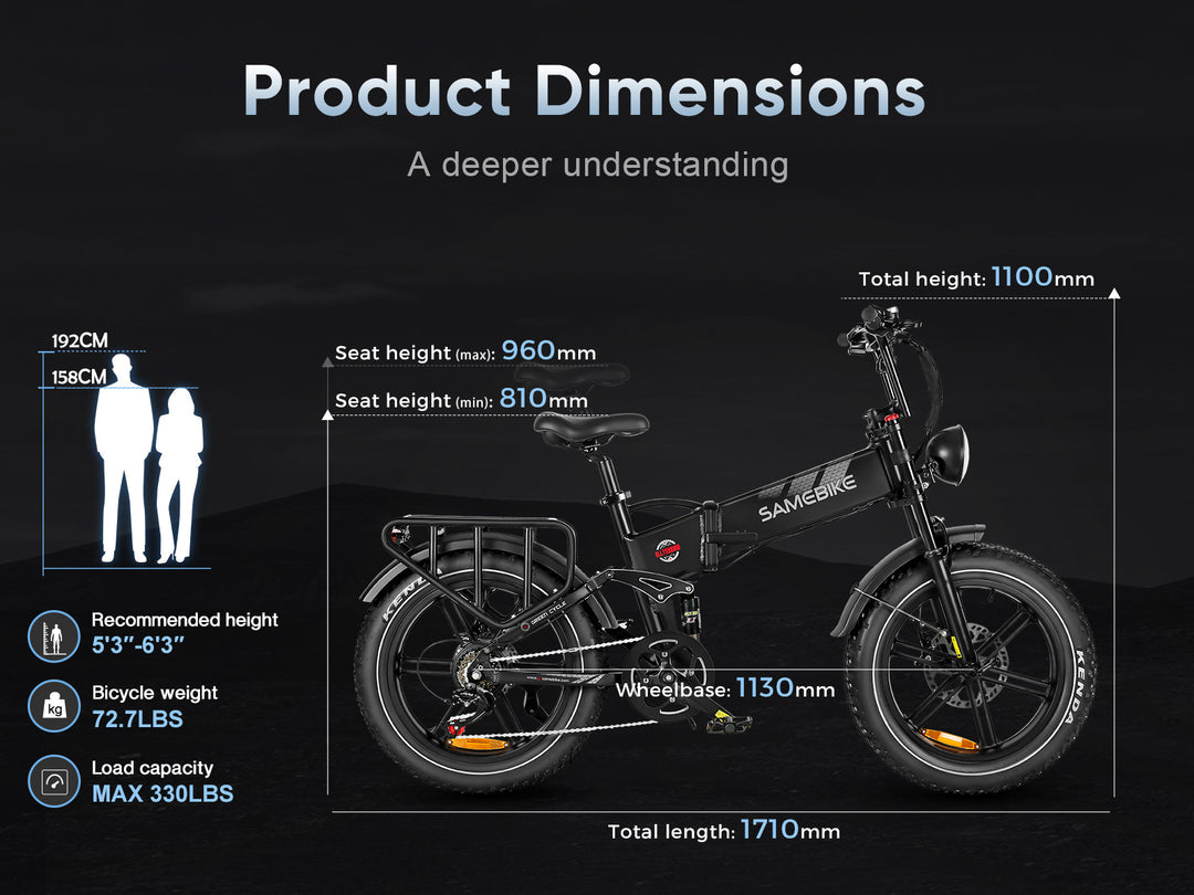 Vélo électrique tout-terrain Samebike RS-A02 1200 W