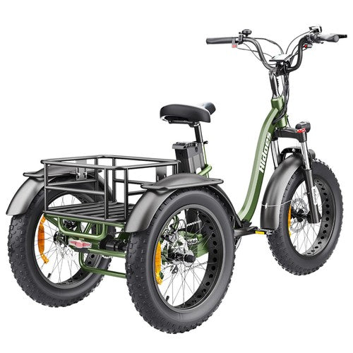 Vélo électrique Hidoes HD-ET1 avec porte-bagages arrière, tricycle électrique