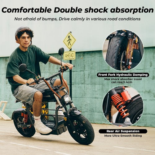 Trottinette électrique iScooter DX5, moteur 1500 W, 48 V, 15,6 Ah