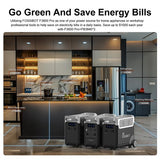 Centrale électrique portable FOSSiBOT F3600 Pro, batterie LiFePO4 3 840 Wh, extension max. 11 520 Wh, 3 600 W