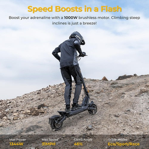 Trottinette électrique Ausom L2 Max, moteur 1000 W, 48 V, 20,8 Ah