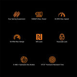 Trottinette électrique Kugoo LX10+, 2 moteurs 1400 W, 60 V 20,8 Ah