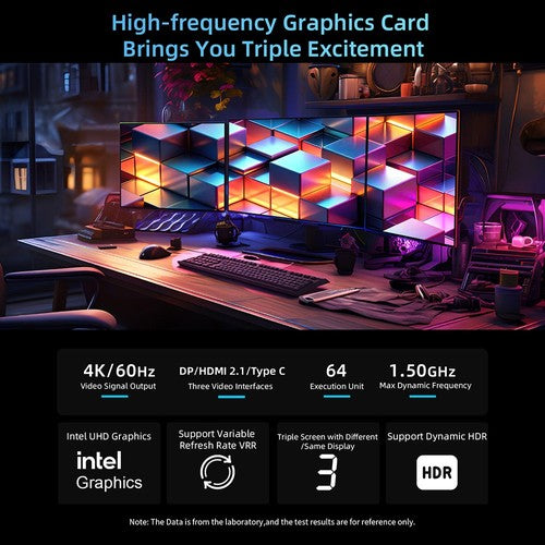 BMAX B10 Pro Mini PC, Intel i7-13620H 10 Cores Max 4.9GHz, 24GB LPDDR5 RAM 1TB