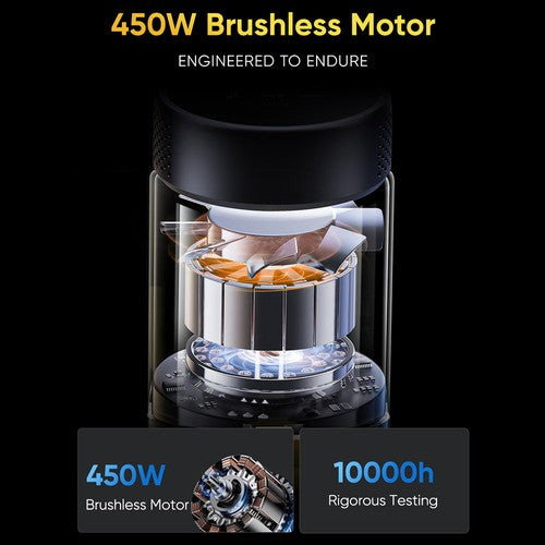 Aspirateur sans fil Vactidy V12, puissance d'aspiration de 50 000 Pa, puissance de 450 W